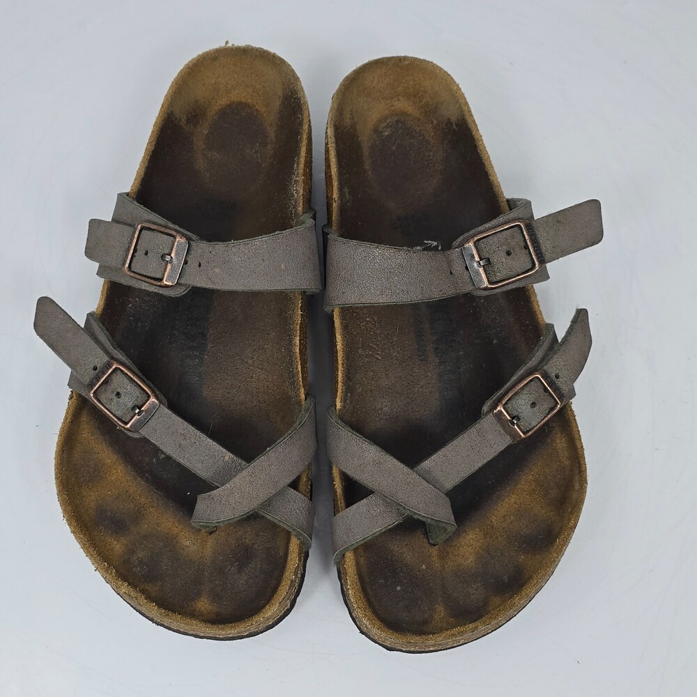 BIRKENSTOCK Mayari Women 5/36 Wide Birko-Flor Toe loop Slide Sandals Flip Flops